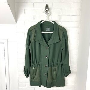 Neon Buddha Green Knit Button Front Jacket Size XS